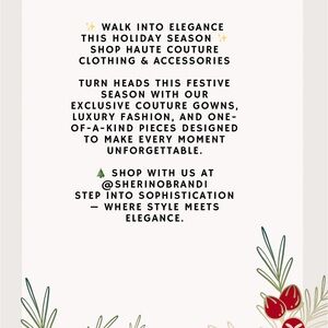Elegant Holiday Couture Gown